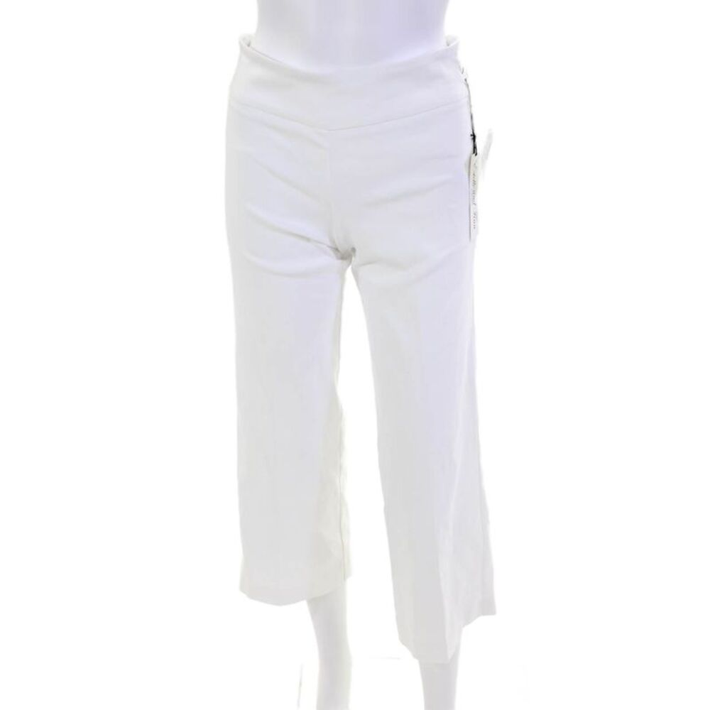 Estelle & Finn Womens High Rise Crop Wide Leg Pants White Size 0